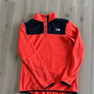 The North Face Red and Black Fleece Pullover